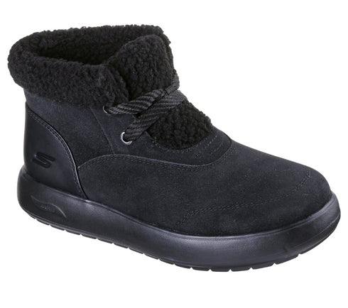 Ghete sport, dama, SKECHERS GO WALK HORIZON BOOT 144722-BBK negru, piele intoarsa